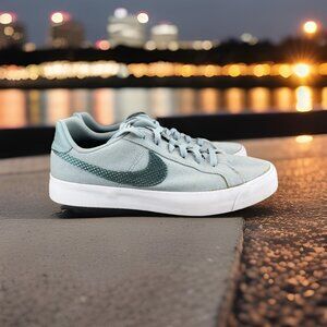 ✅Nike Court Royale AC Canvas Sneakers Women’s 11 Ocean Cube/Mineral Teal- White